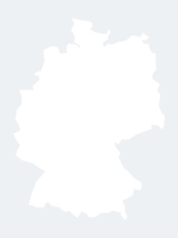 Deutschlandkarte mit den regional verankerten Fachambulanzen der BAG-Foras
